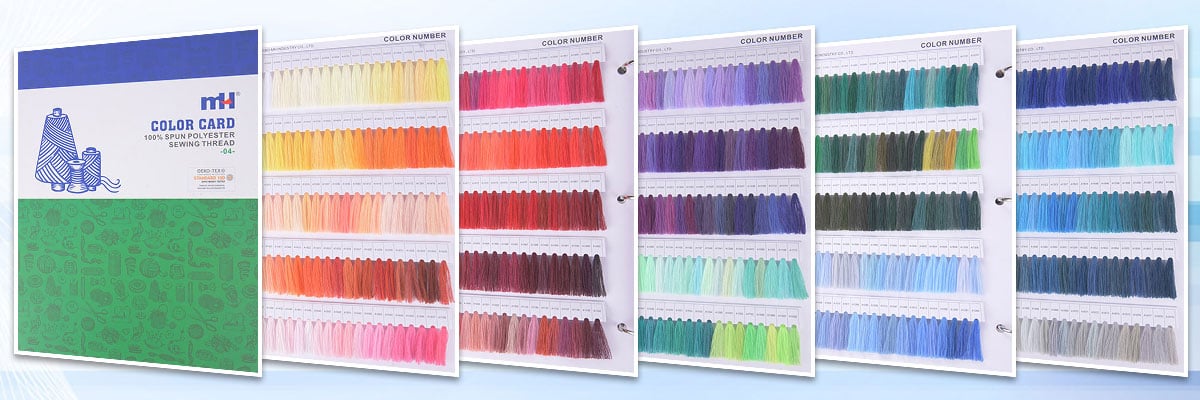 polyester sewing thread color card