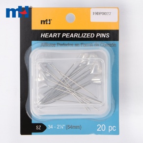 Heart Pearlized Sewing Pins