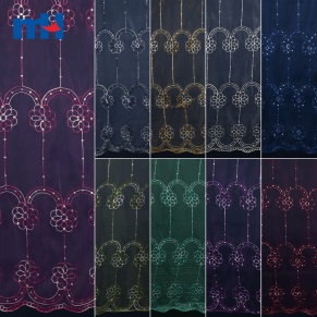 Organza Embroidered Curtain Fabric