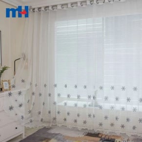 Embroidery Sheer Curtain Fabric