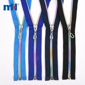 No.5 Nylon Rainbow Zipper with Waterdrop Puller