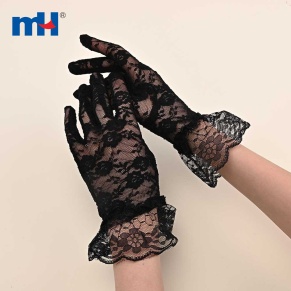 Bridal Floral Mesh Lace Gloves