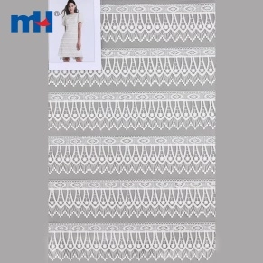 Stripe Embroidery Mesh Fabric