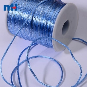 Blue and Silver Satin Rattail Cord