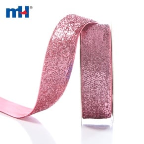 25mm Pink Glitter Ribbon