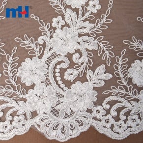 Corded Embroidered Tulle Lace