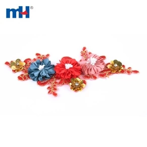 3D Flower Embroidery Lace Patch